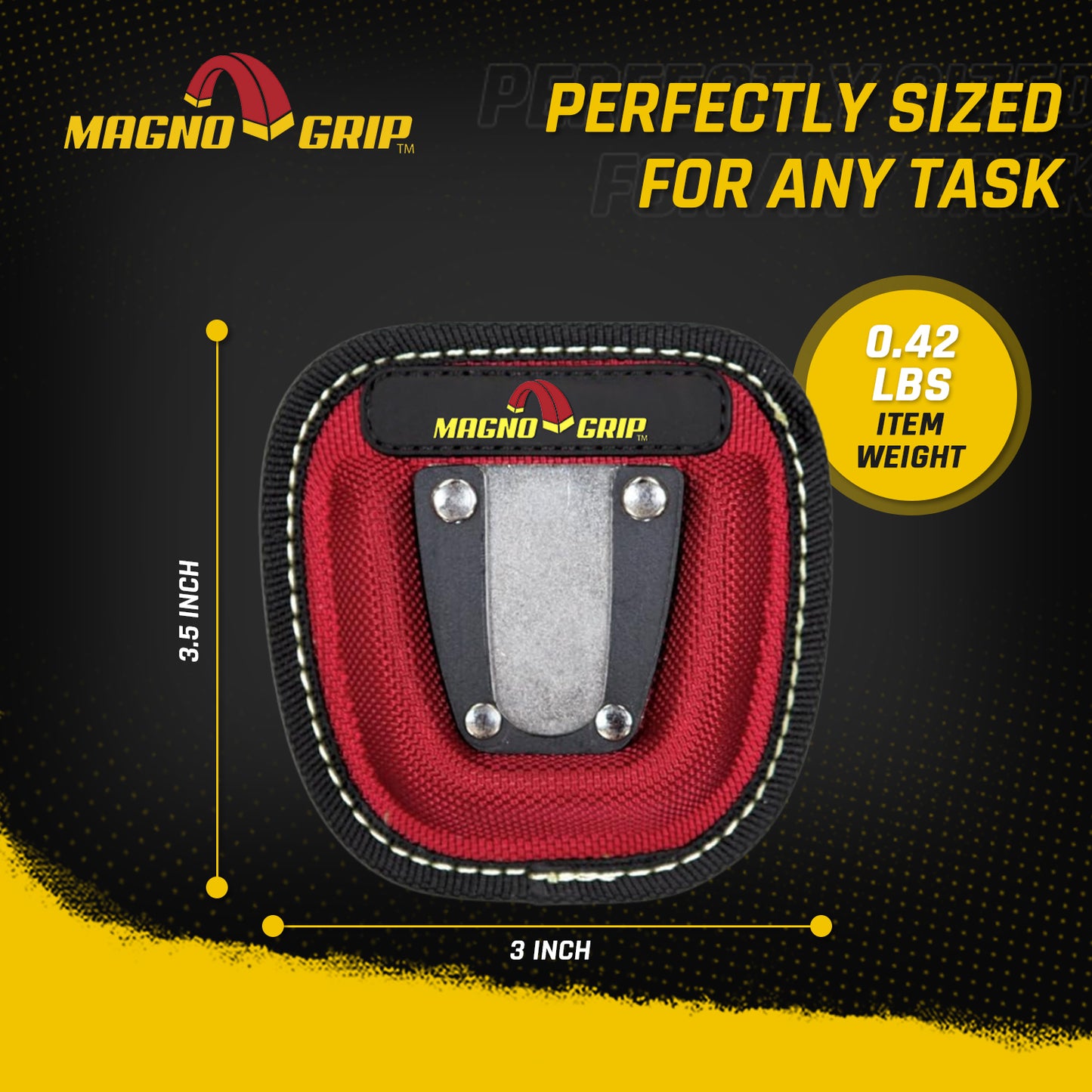 MagnoGrip Quick Snap Magnetic Tape Measure Holder - Red Ballistic