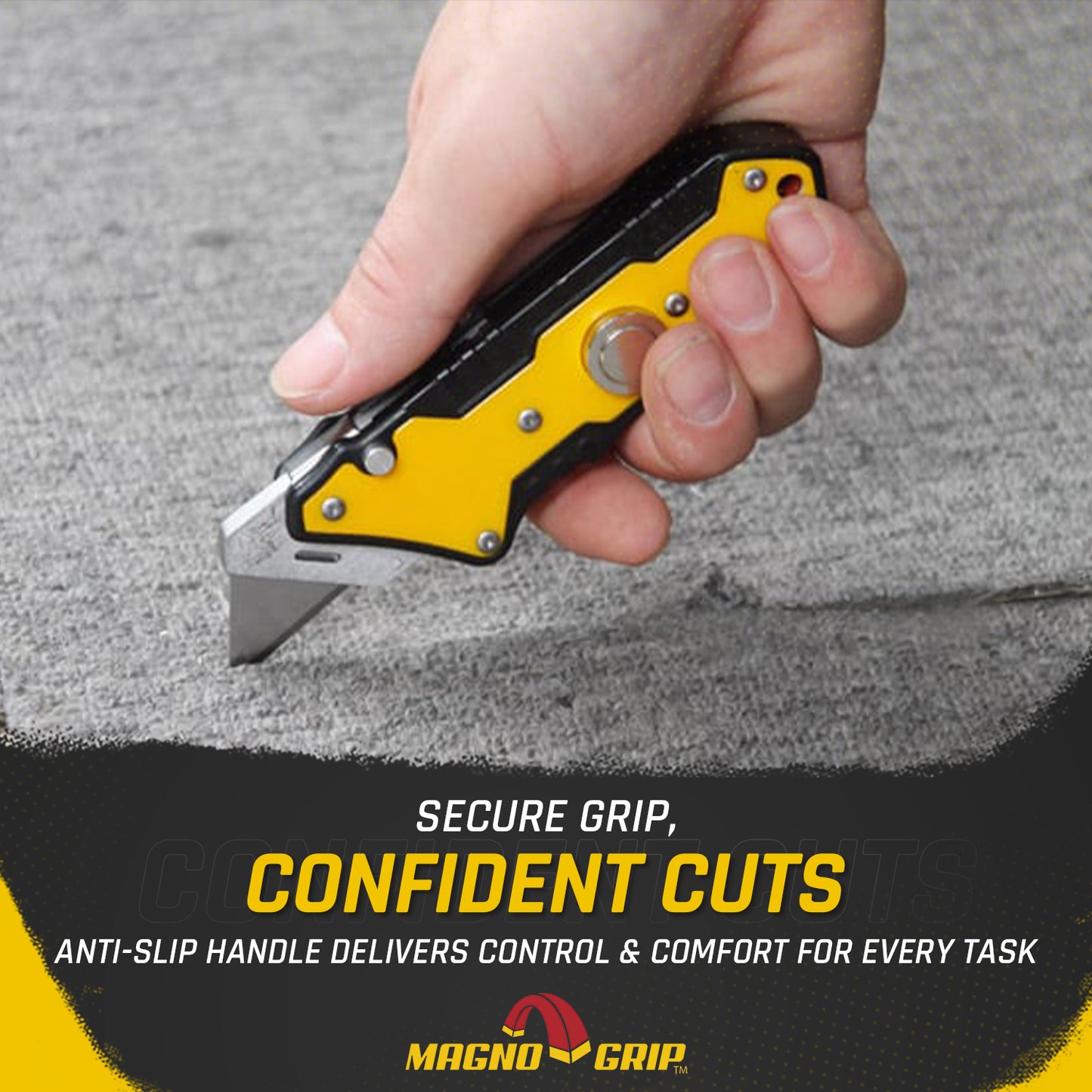 MagnoGrip Quick Snap Magnetic Slide Utility Knife with Universal Holder