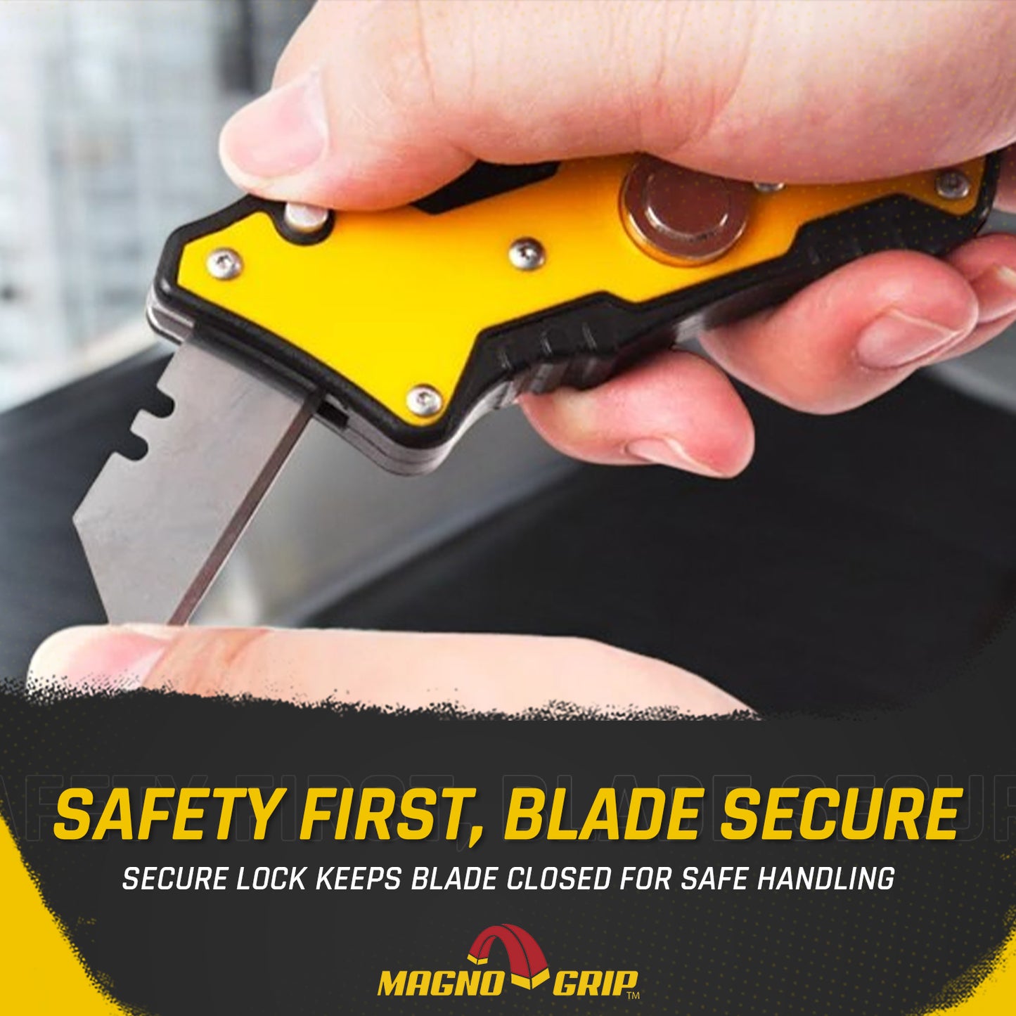 MagnoGrip Quick Snap Magnetic Slide Utility Knife with Universal Holder