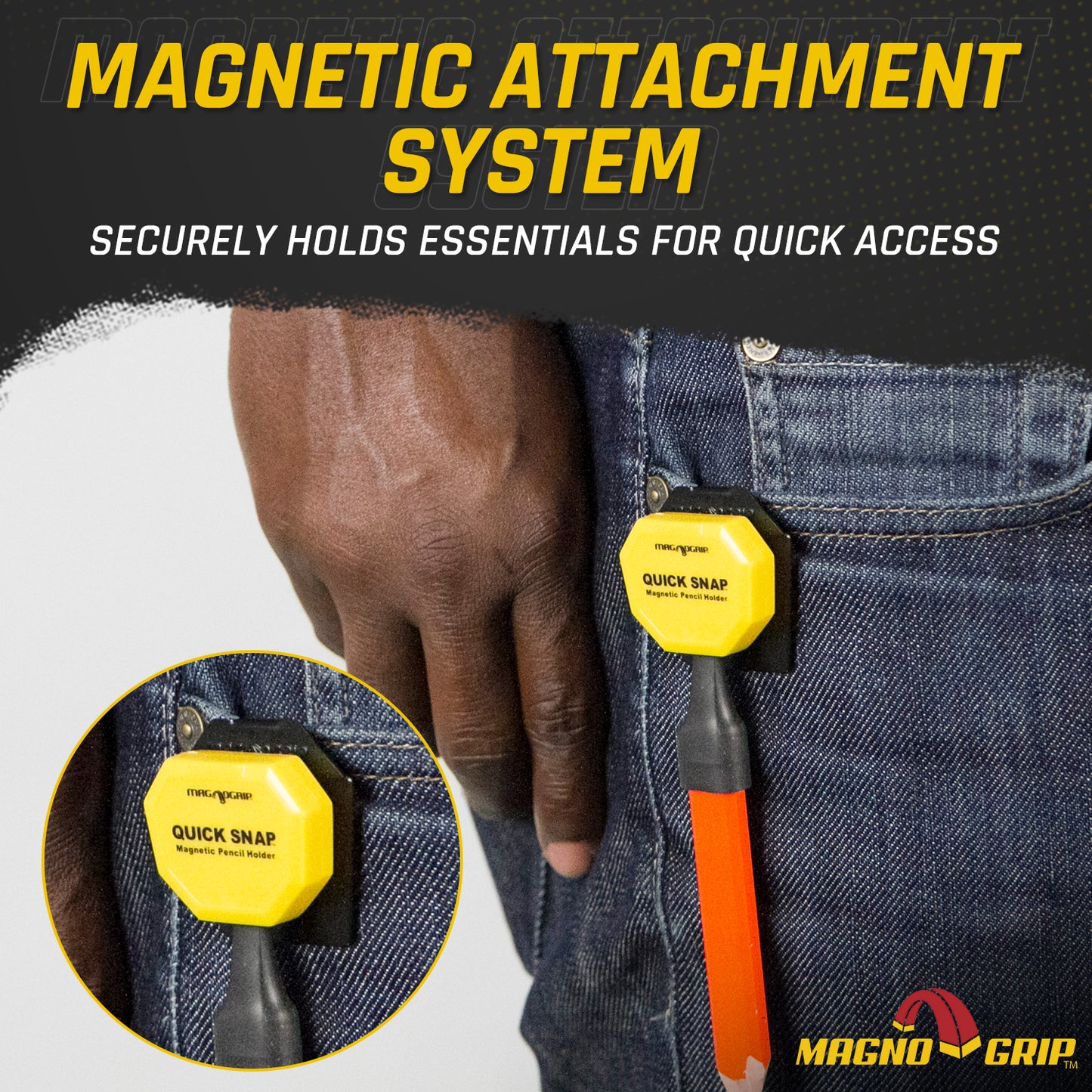 MagnoGrip Quick Snap Magnetic Pencil Holder