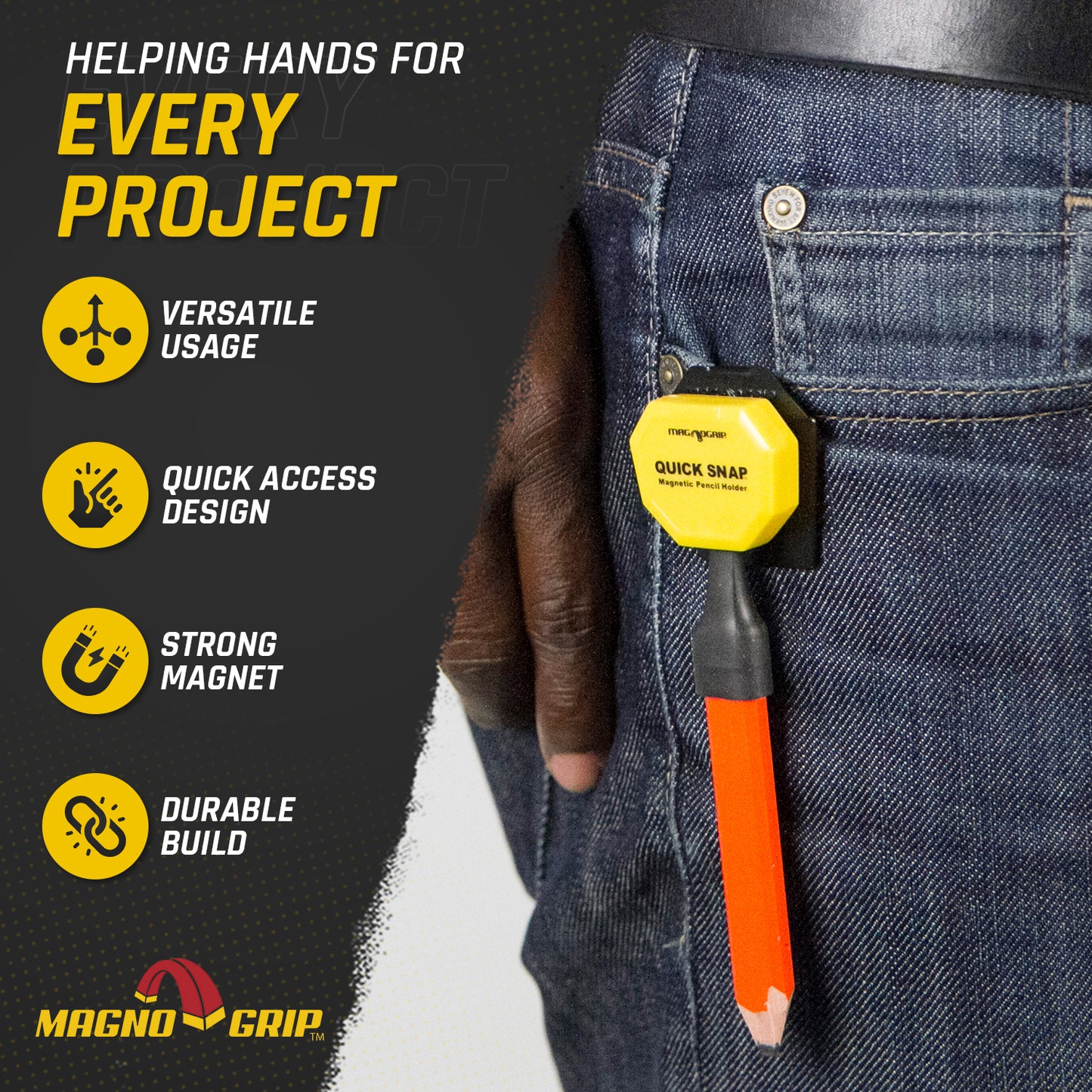 MagnoGrip Quick Snap Magnetic Pencil Holder