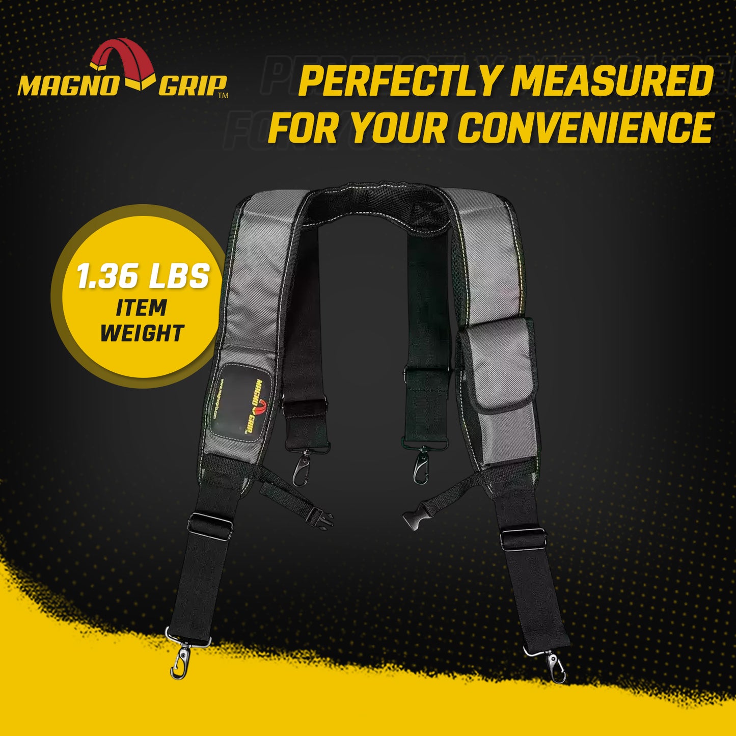 MagnoGrip Pro Suspenders with Smart Phone Pouch
