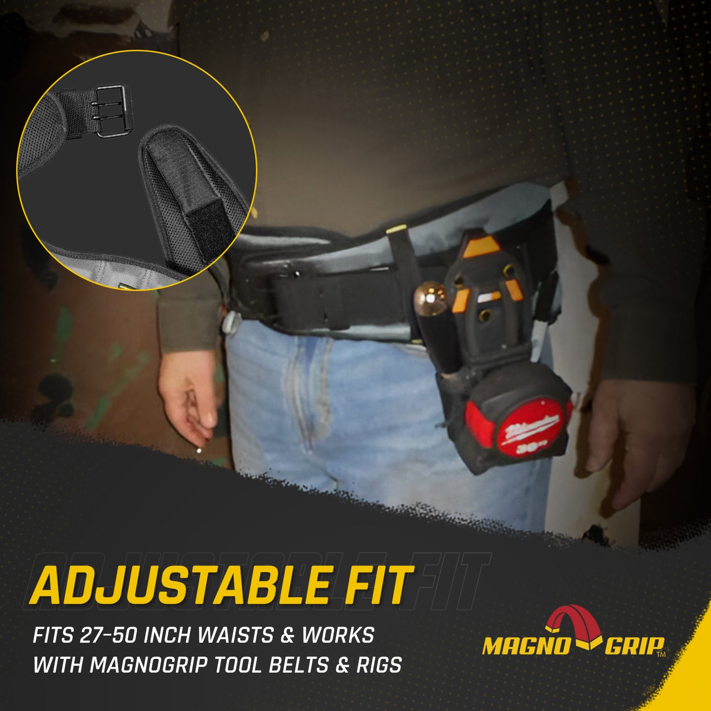 MagnoGrip Padded Work Belt with Integrated Back Support