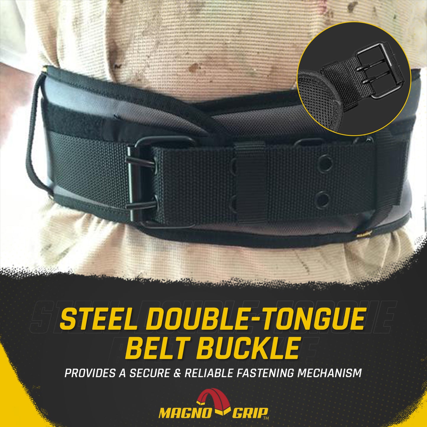 MagnoGrip Padded Work Belt with Integrated Back Support