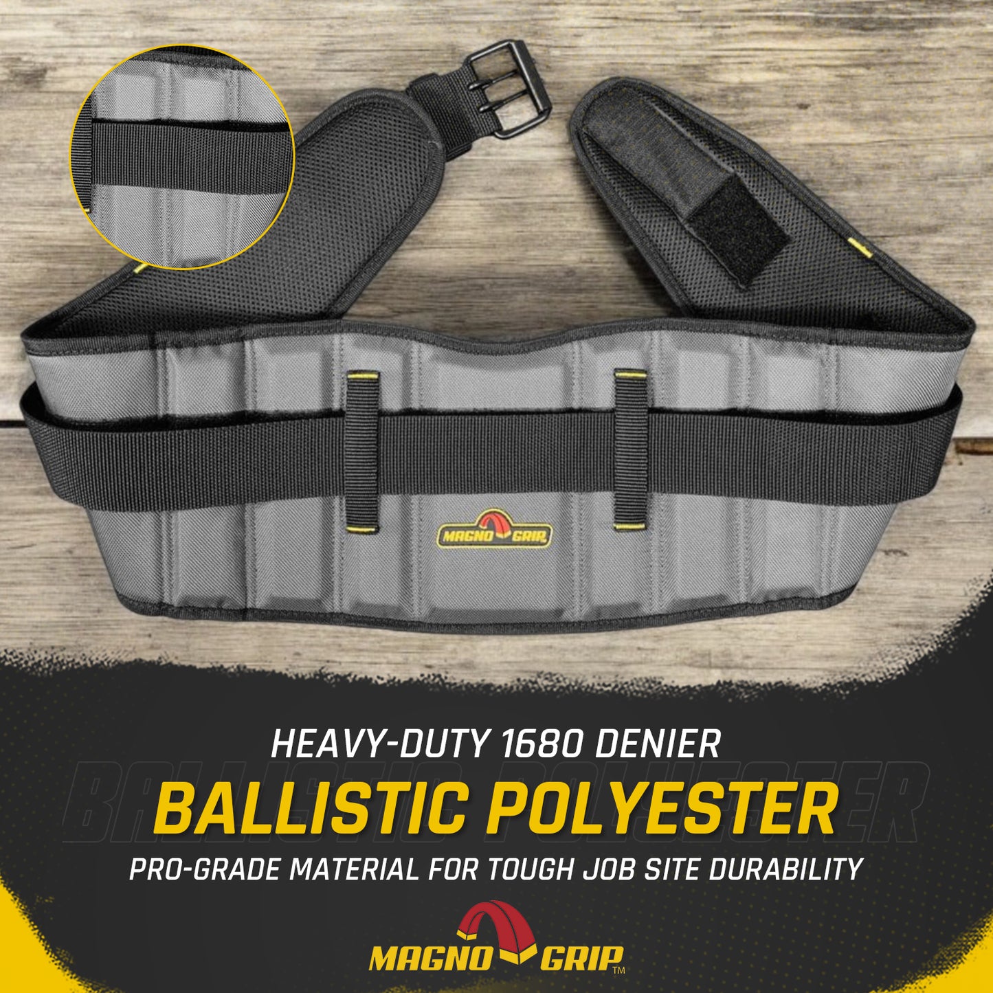 MagnoGrip Padded Work Belt with Integrated Back Support