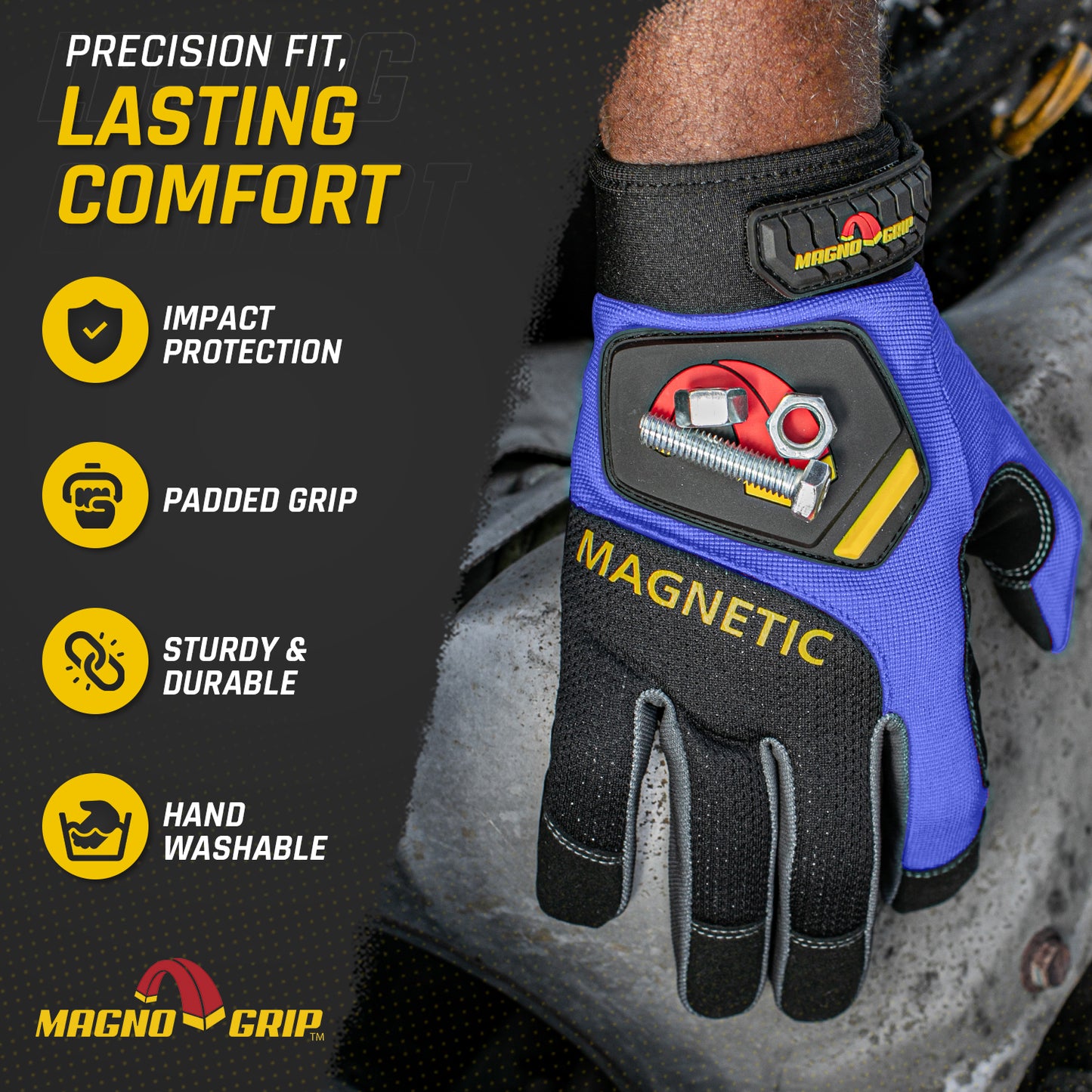 MagnoGrip Pro Performance Magnetic Glove - Blue