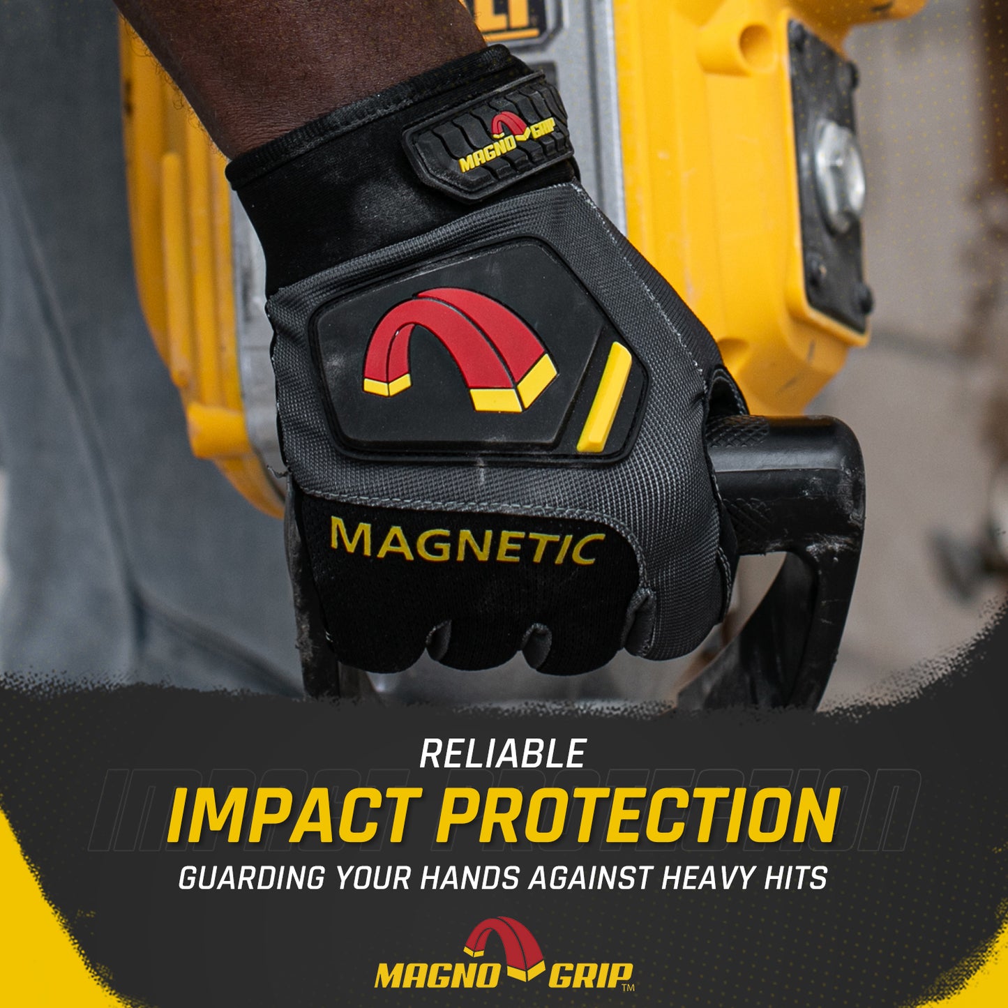 MagnoGrip Pro Performance Magnetic Glove - Platinum Gray