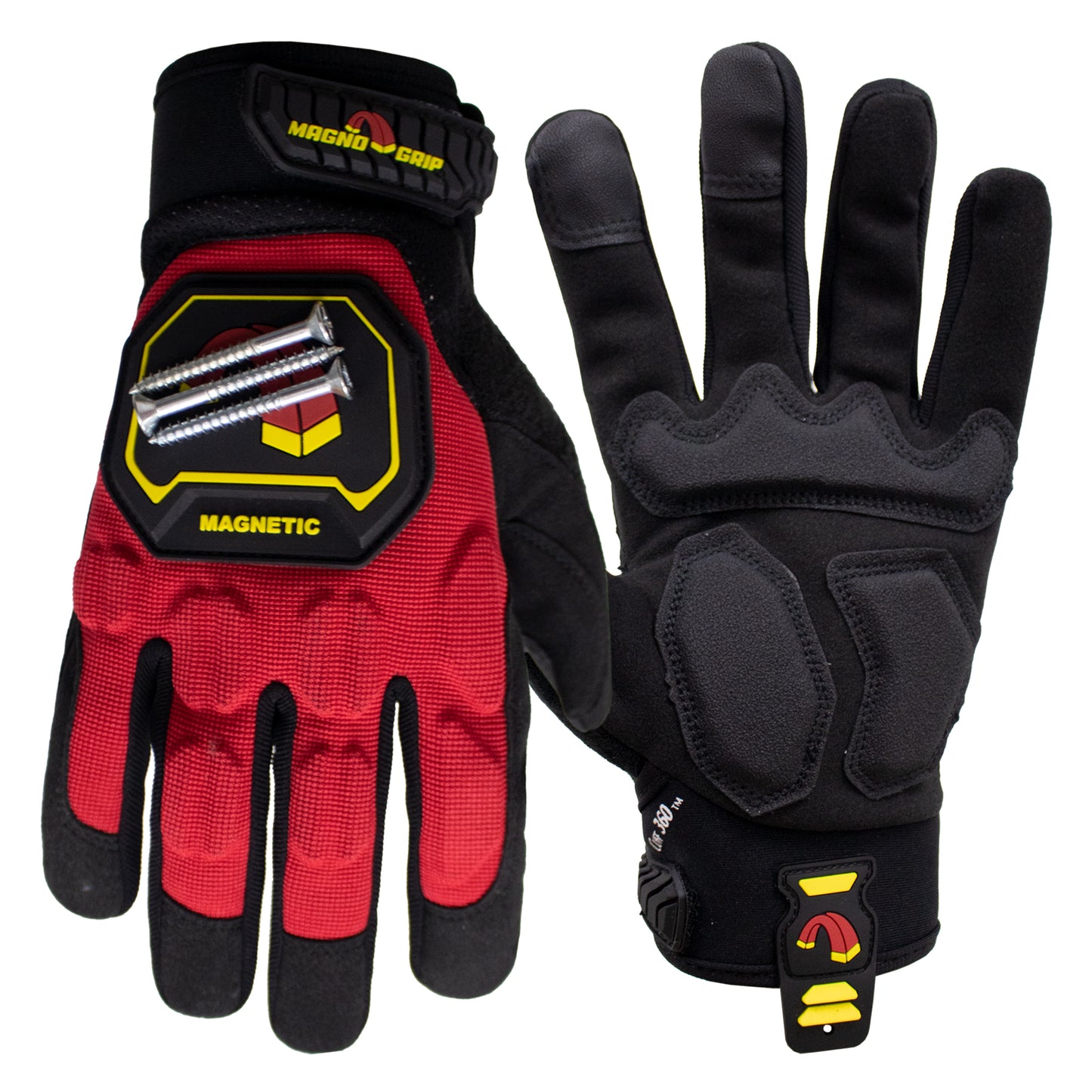 MagnoGrip Pro Impact Magnetic Glove - Red