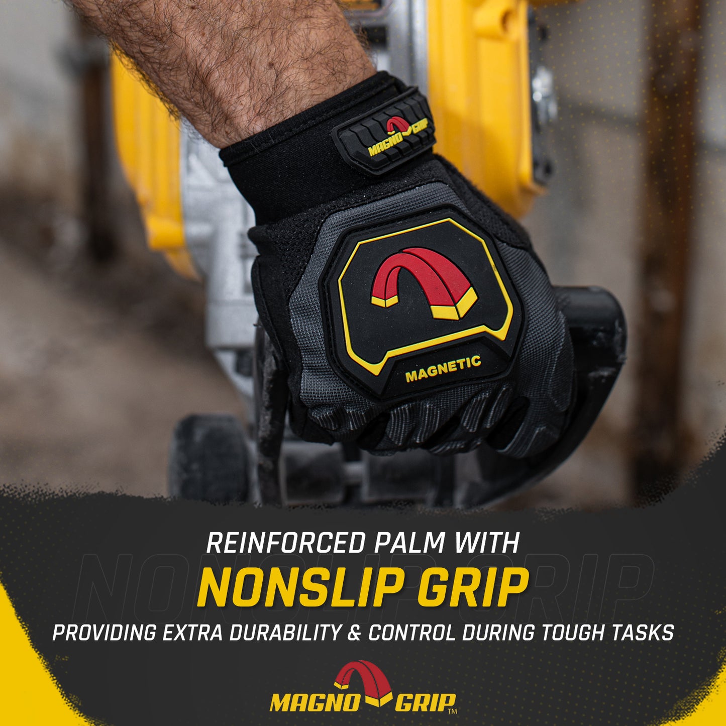 MagnoGrip Pro Impact Magnetic Glove - Platinum Gray