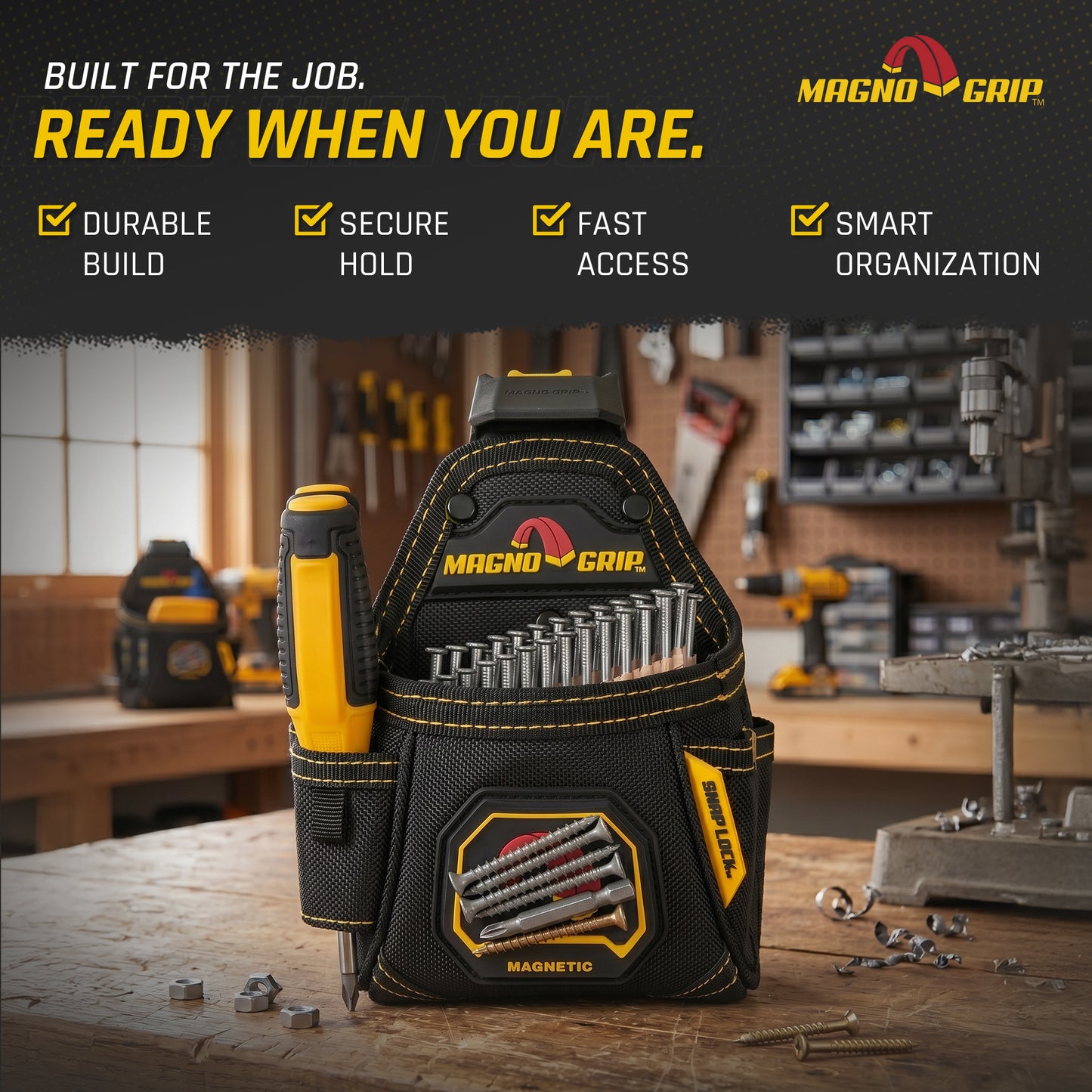 MagnoGrip Snap Lock Fastener Pouch