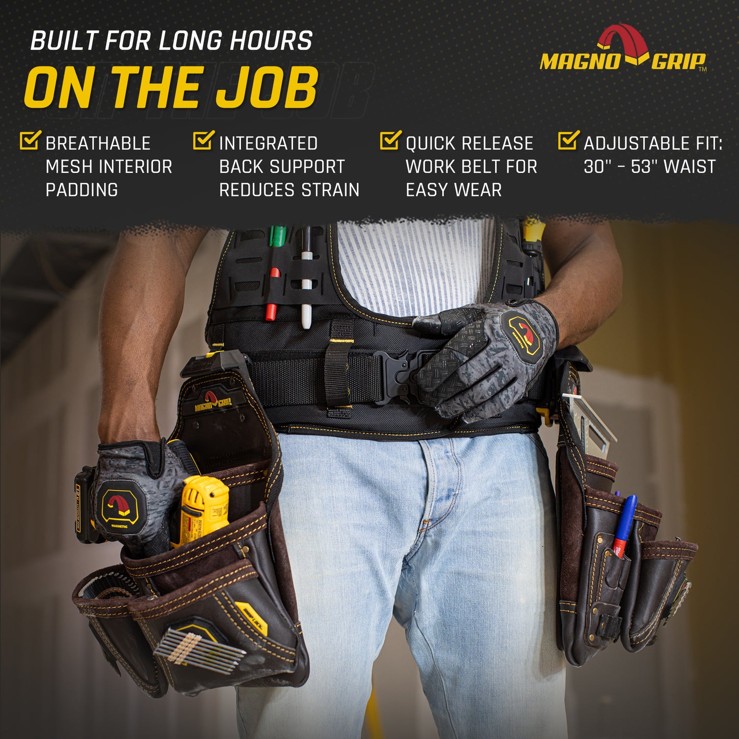 MagnoGrip Snap Lock Tradesman Tool Vest