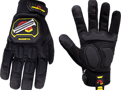 MagnoGrip Pro Impact Glove with Magnetic Storage in Color Black