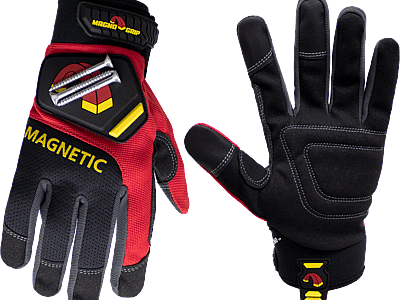 MagnoGrip Pro Performance Glove with Magnetic Storage in Red Color