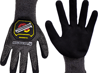 MagnoGrip Level 5 Impact Cut Resistant Glove with Magnetic Storage