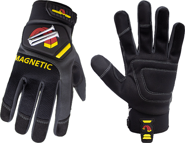 MagnoGrip Pro Performance Glove with Magnetic Storage in Platinum Gray color