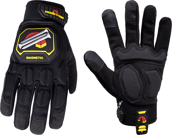 MagnoGrip Pro Impact Glove with Magnetic Storage in Color Black