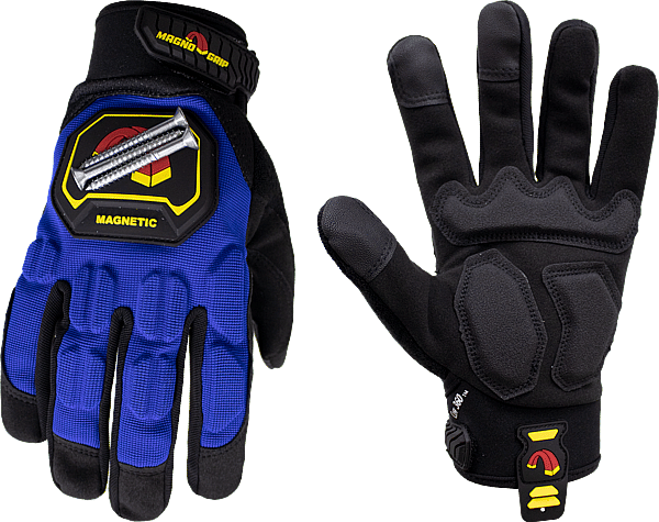 MagnoGrip Pro Impact Glove with Magnetic Storage in color Blue