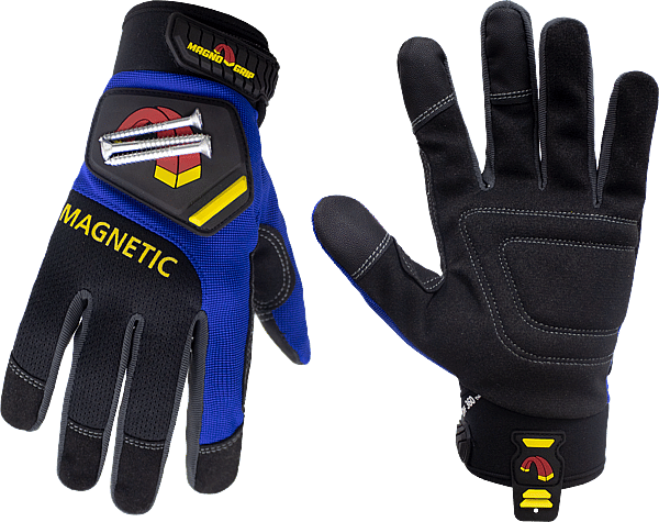 MagnoGrip Pro Performance Glove with Magnetic Storage in Blue color