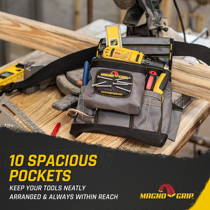 MagnoGrip 10-Pocket Pro Tool Pouch with Belt