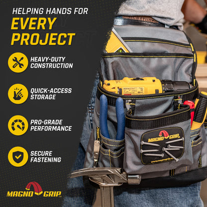 MagnoGrip 10-Pocket Pro Tool Pouch with Belt