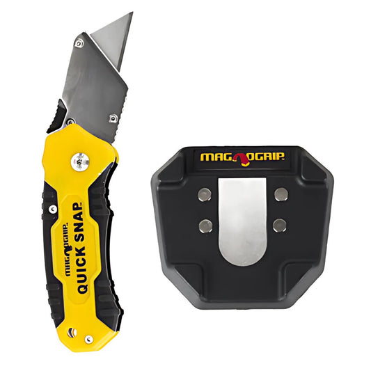 MagnoGrip Quick Snap Magnetic Folding Utility Knife with Universal Holder