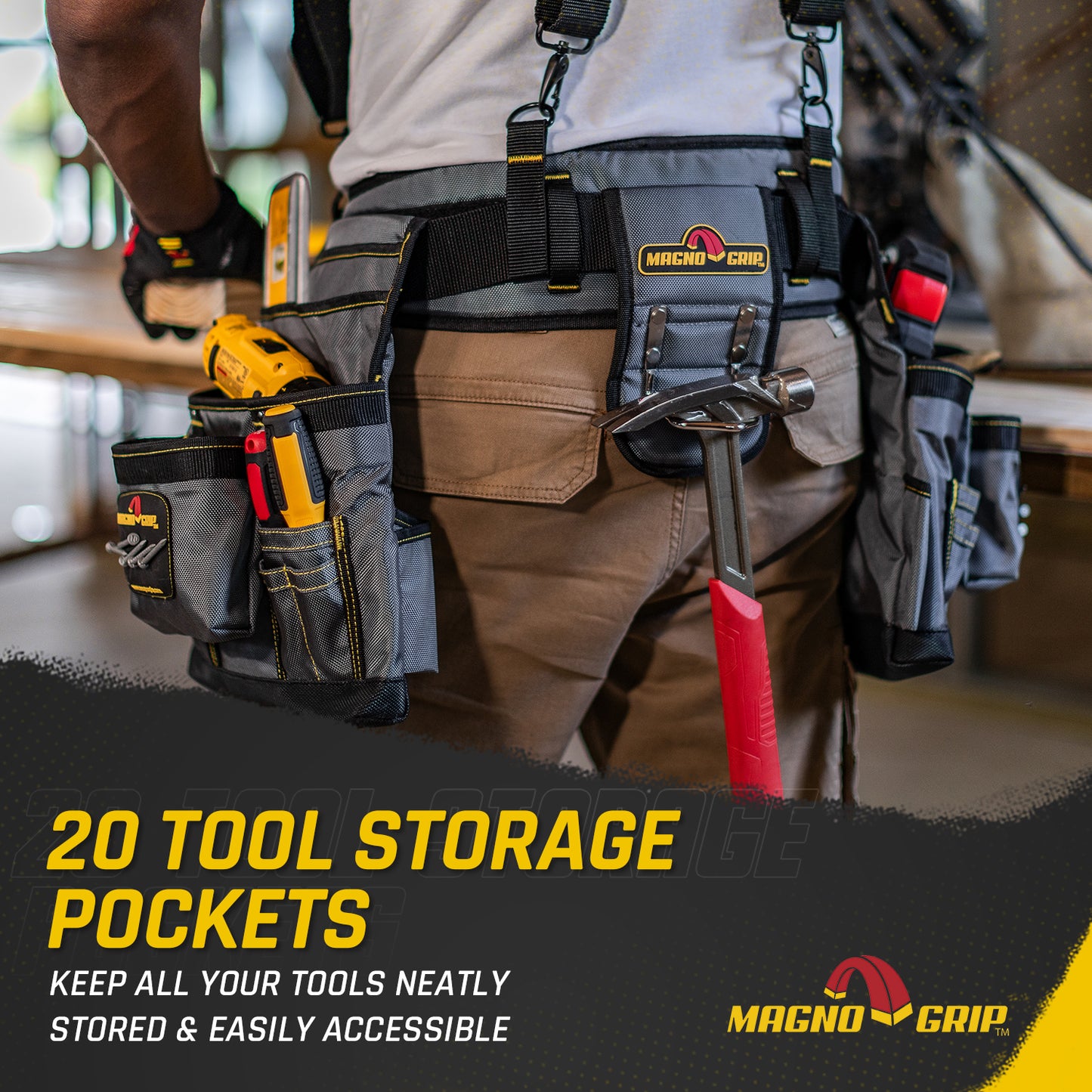 MagnoGrip 20-Pocket Builder's Tool Rig