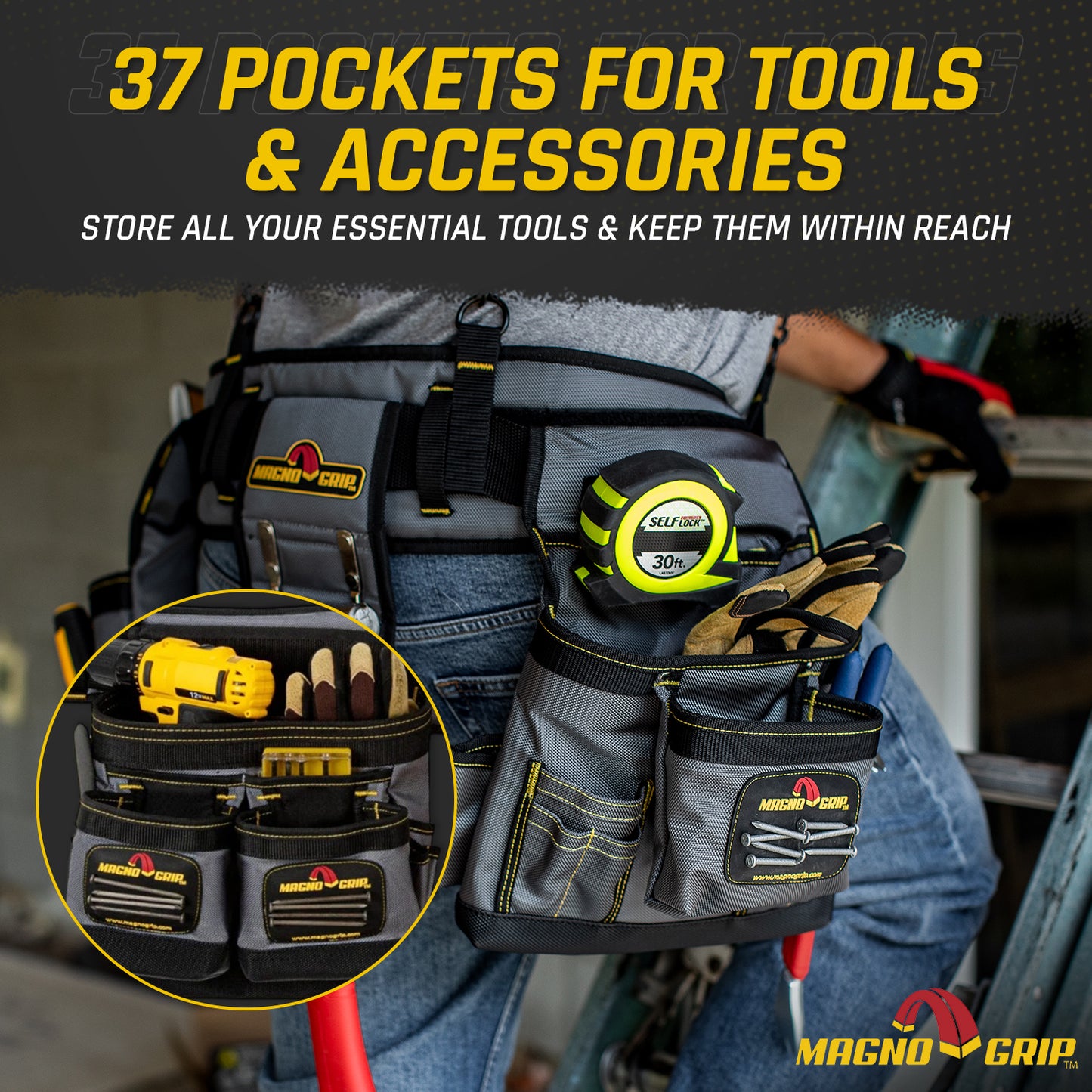 MagnoGrip 37-Pocket Pro Tool Suspension Rig