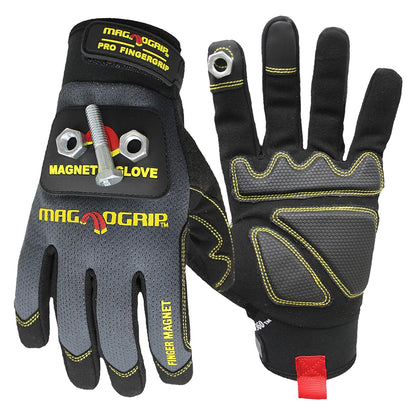 MagnoGrip Pro FingerGrip Work Glove with Integrated Magnetic Storage