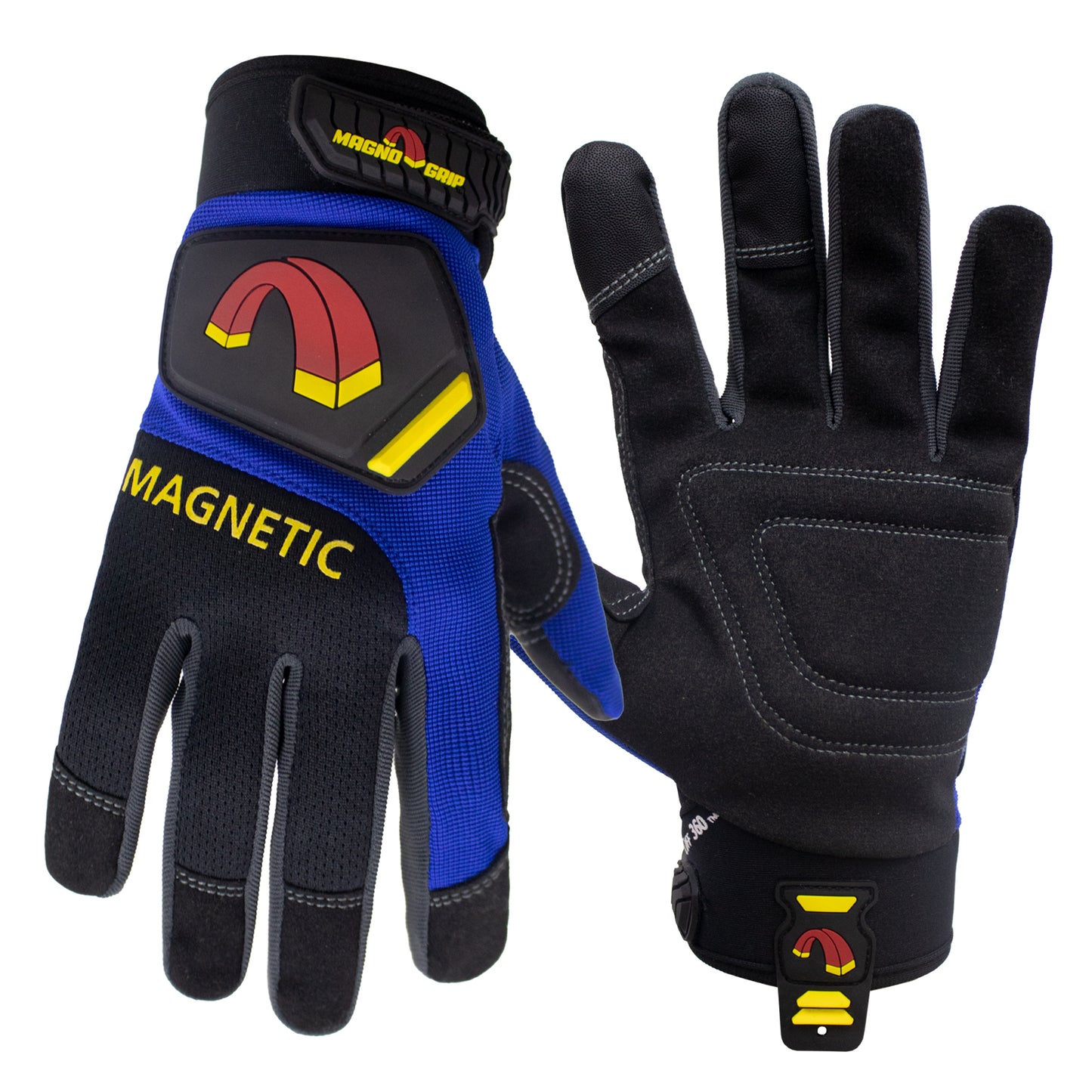 MagnoGrip Pro Performance Work Glove with Integrated Magnetic Storage - Blue