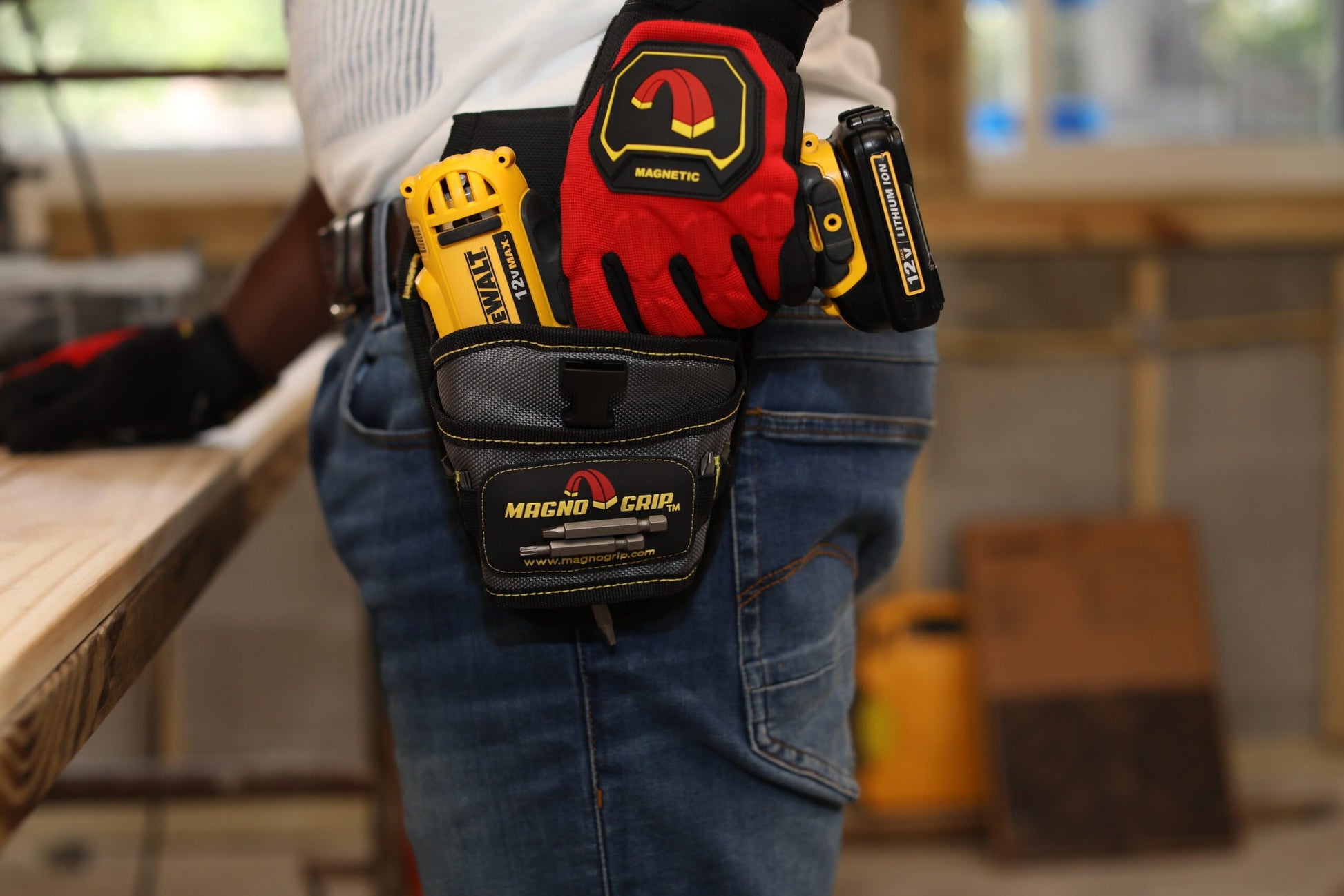 MagnoGrip Drill Holster with Glove Lifestyle Image