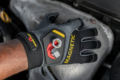 MagnoGrip Pro Performance Work Glove with Integrated Magnetic Storage - Platinum Gray