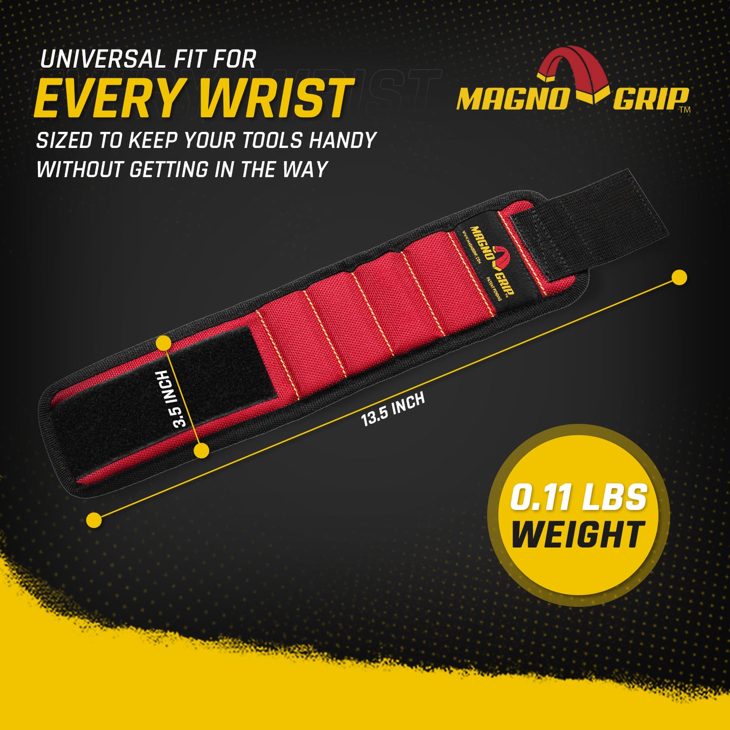 MagnoGrip Magnetic Wristband - Signature Red