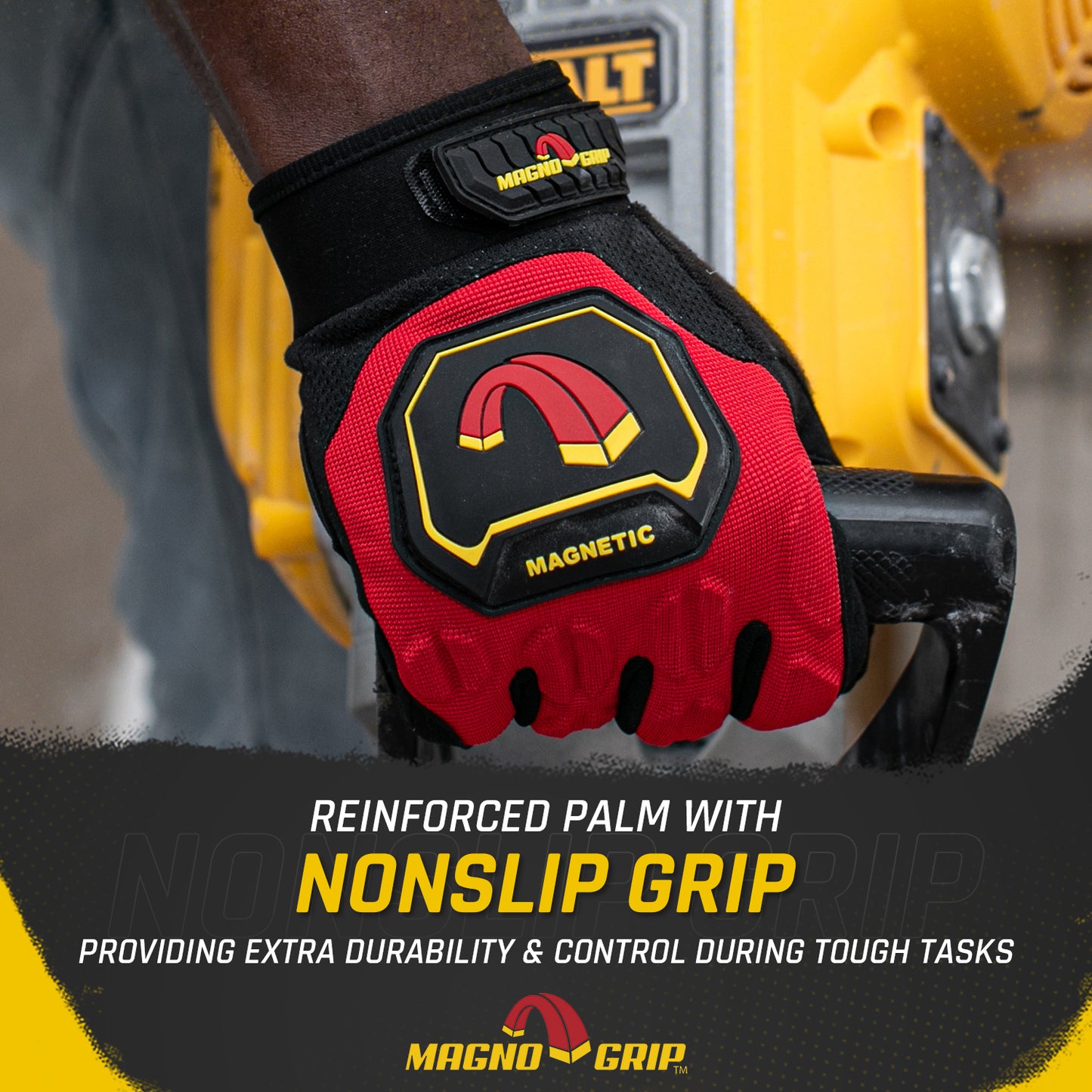 MagnoGrip Pro Impact Magnetic Glove - Red