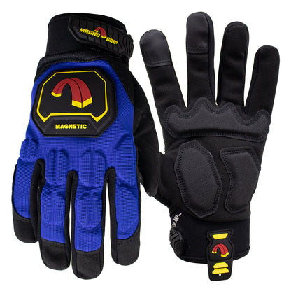 MagnoGrip Pro Impact Work Glove with Integrated Magnetic Storage - Blue