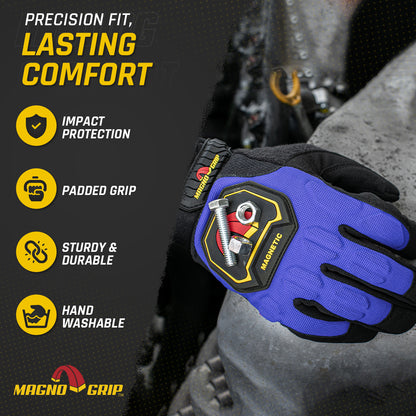 MagnoGrip Pro Impact Magnetic Glove - Blue