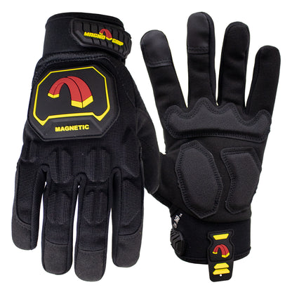 MagnoGrip Pro Impact Work Glove with Integrated Magnetic Storage - Black