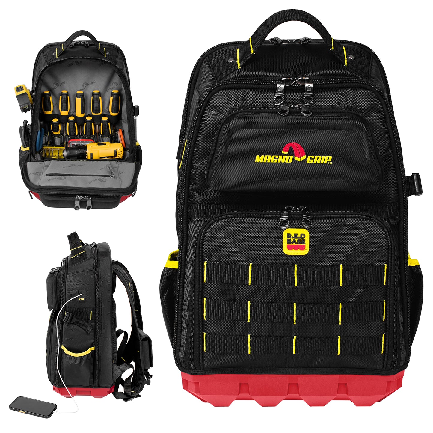 MagnoGrip RED Base Pro Tool Backpack