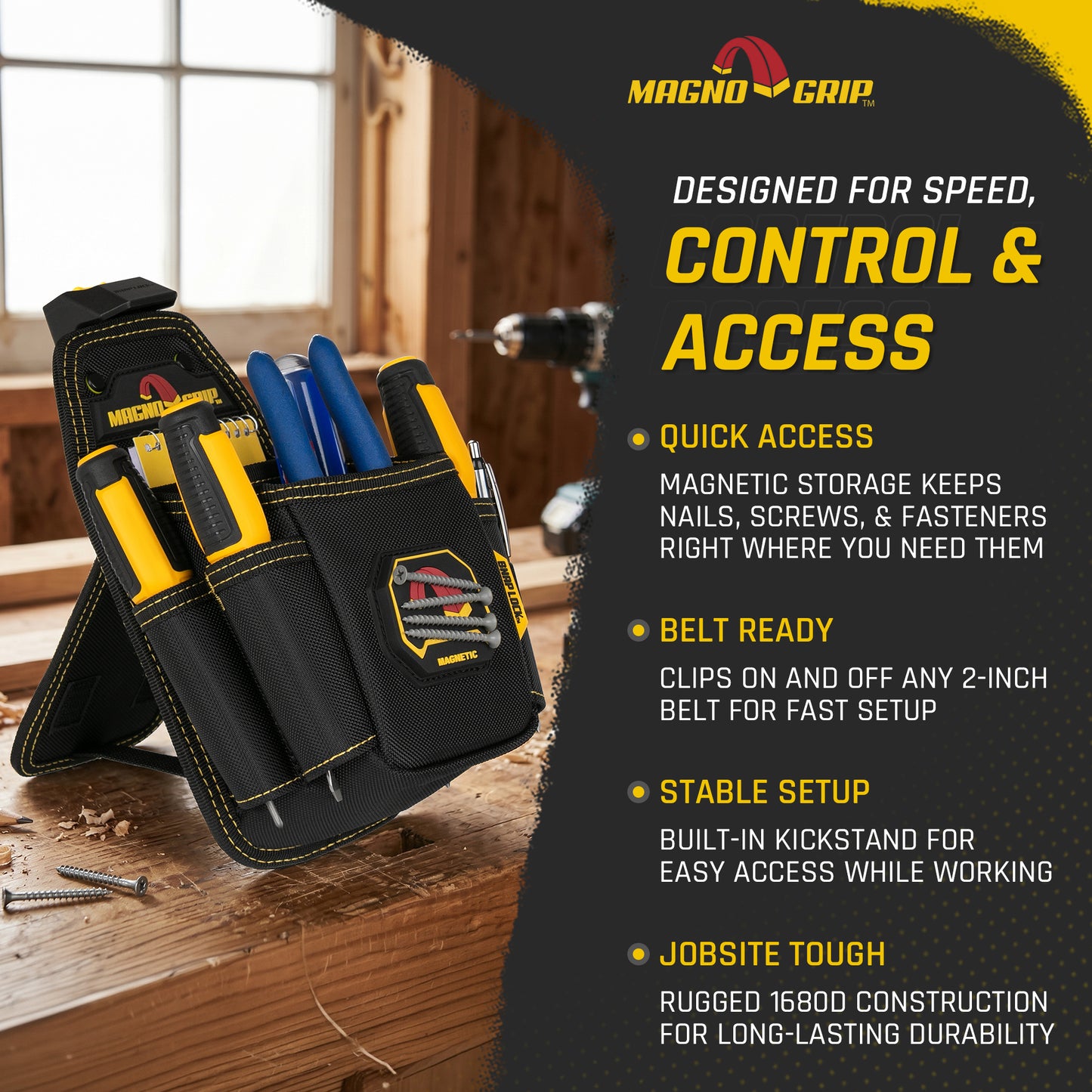 MagnoGrip Snap Lock Utility Pouch