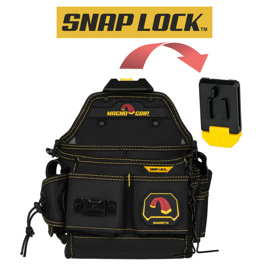 MagnoGrip Snap Lock Master Electrician's Pouch with Shoulder Strap
