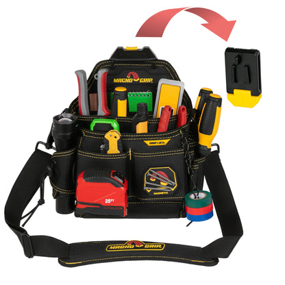 MagnoGrip Snap Lock Master Electrician's Pouch with Shoulder Strap