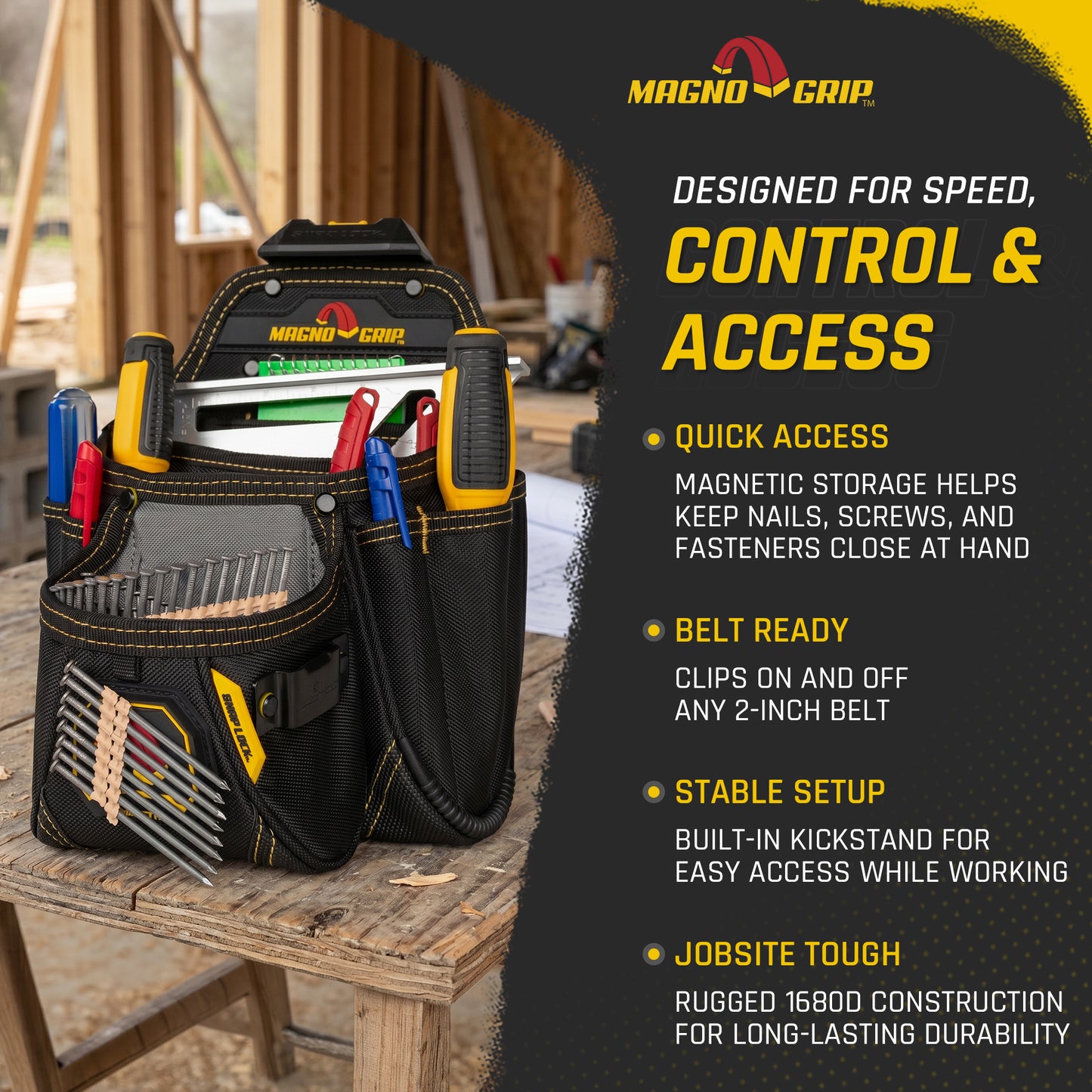 MagnoGrip Snap Lock Contractor Pouch