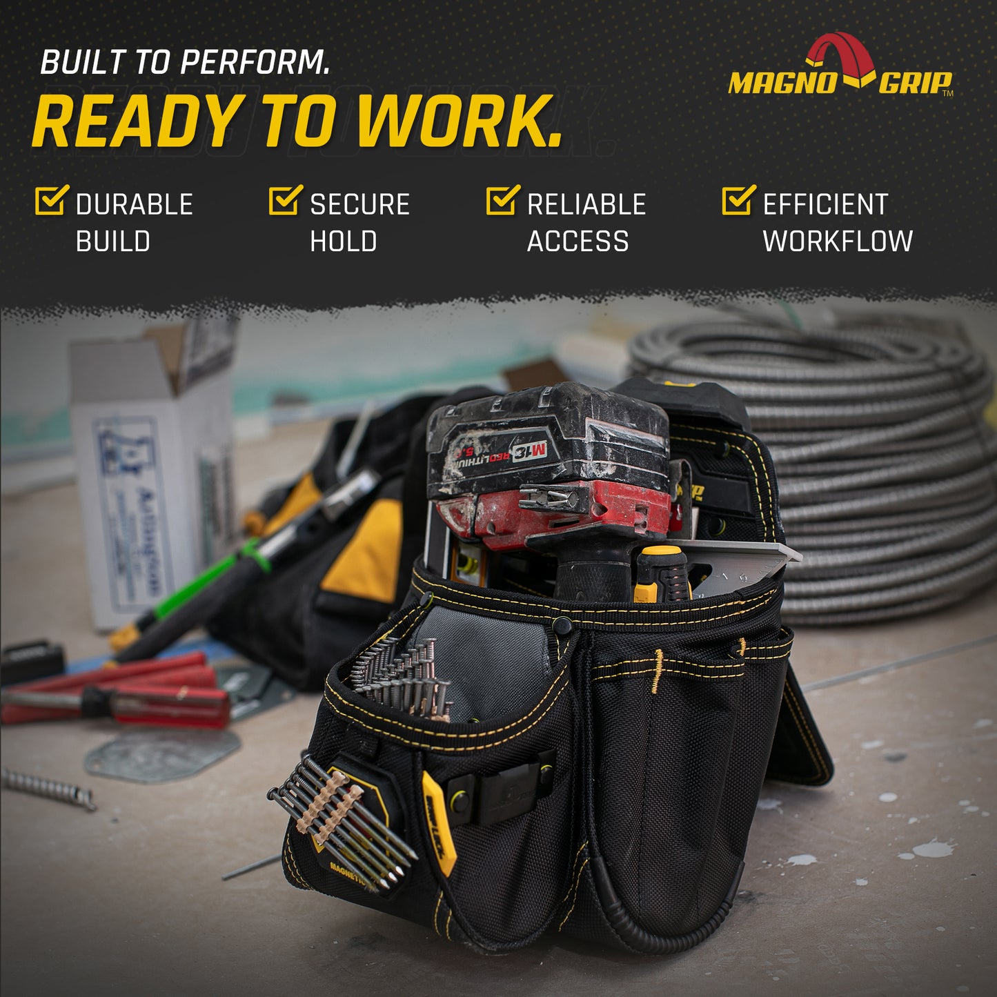 MagnoGrip Snap Lock Contractor Pouch