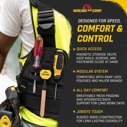 MagnoGrip Snap Lock Tradesman Tool Vest Suspension Rig