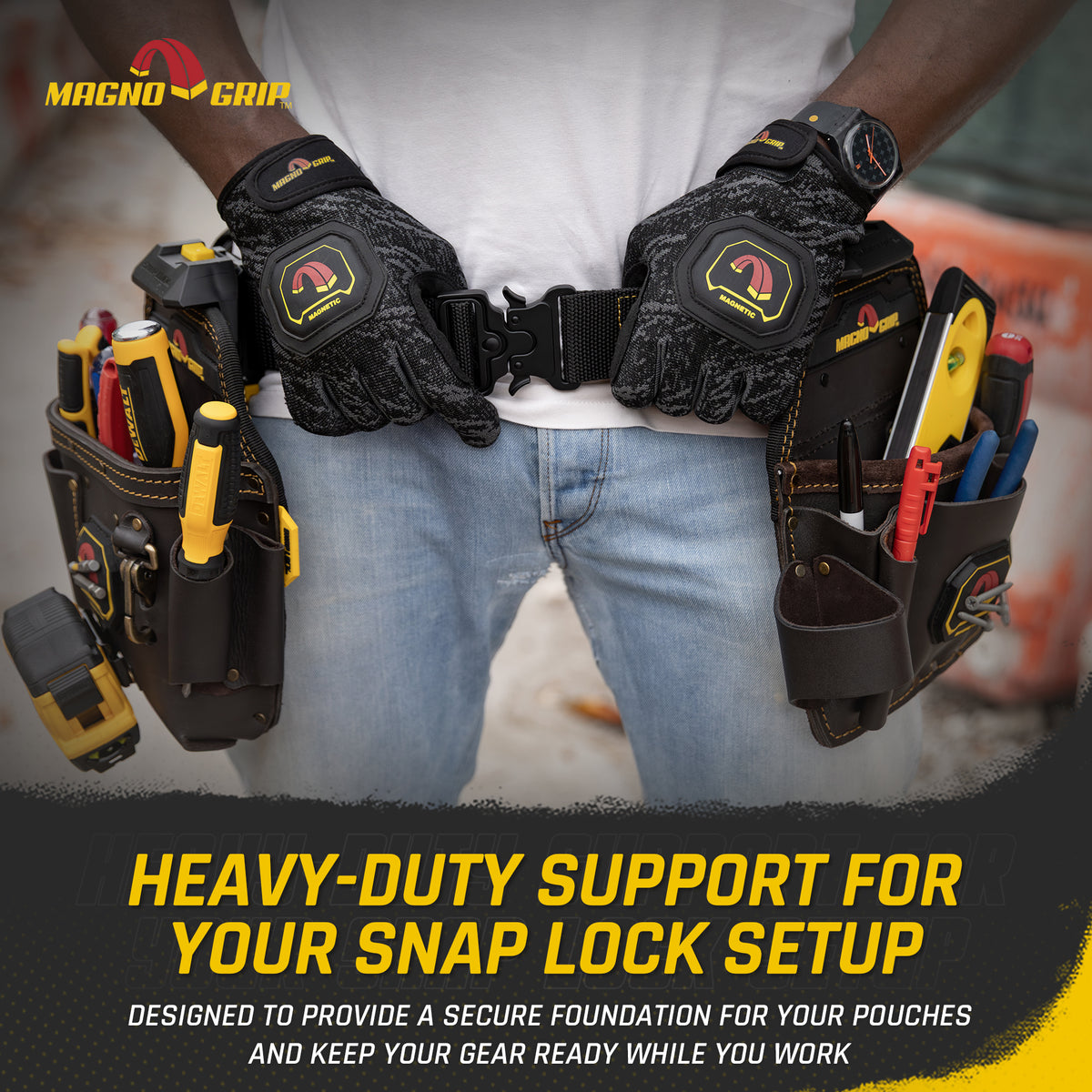 MagnoGrip Snap Lock Quick Release Work Belt