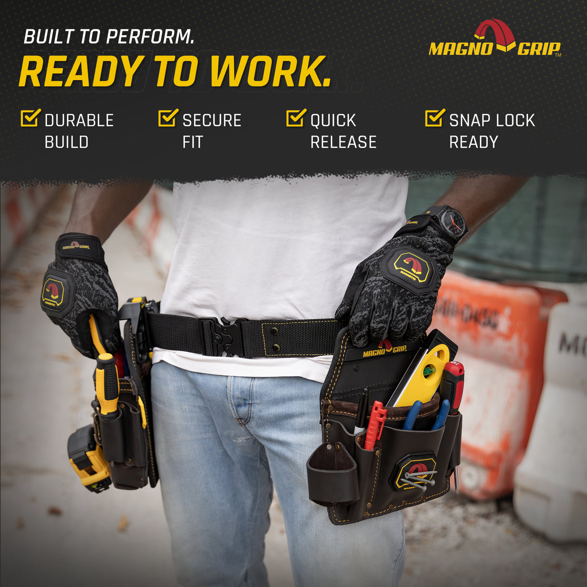 MagnoGrip Snap Lock Quick Release Work Belt