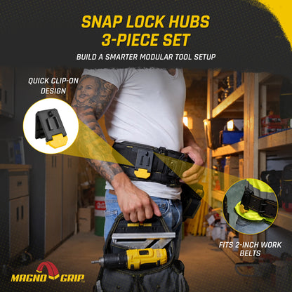 MagnoGrip Snap Lock Hubs 3 Piece Set