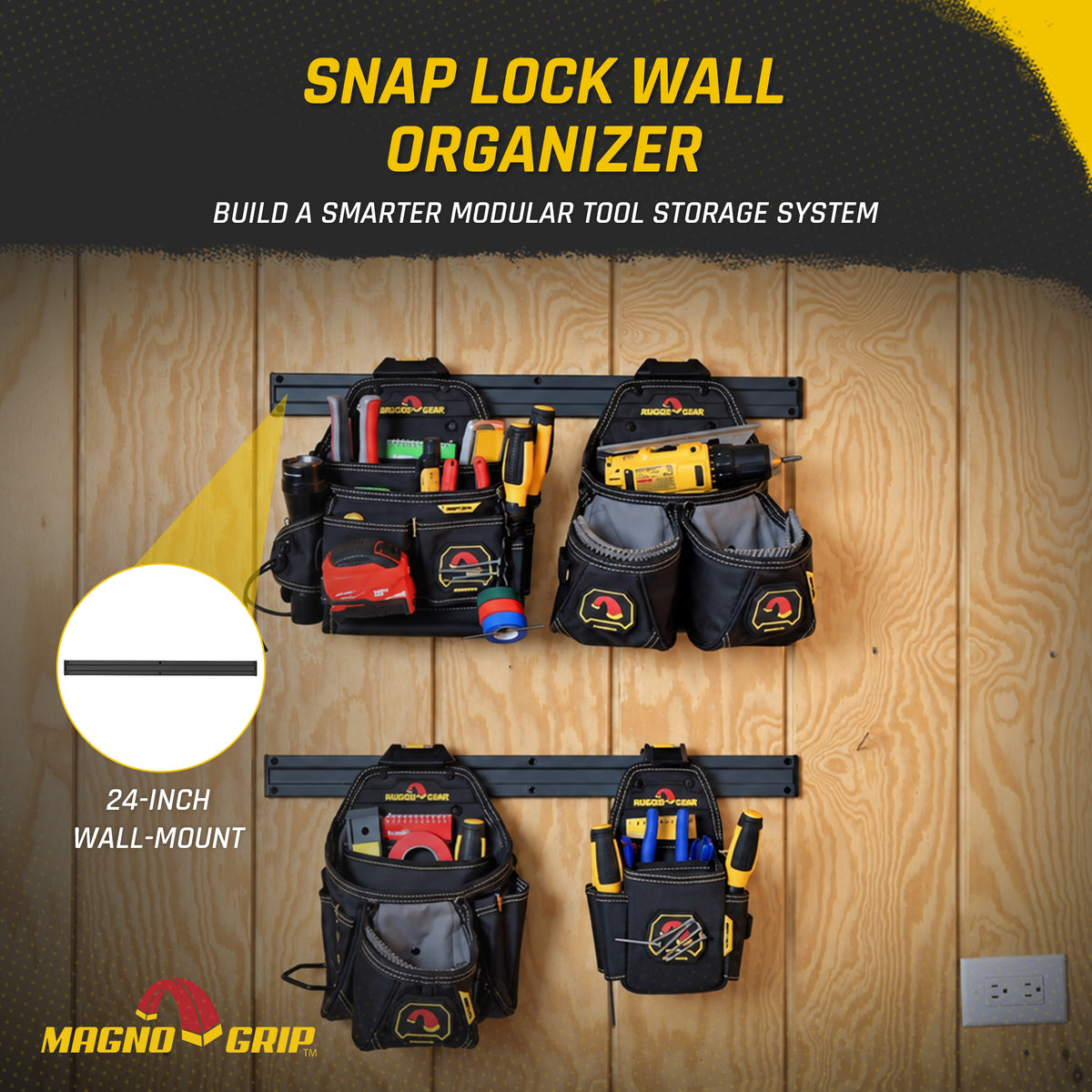 MagnoGrip Snap Lock Wall Organizer