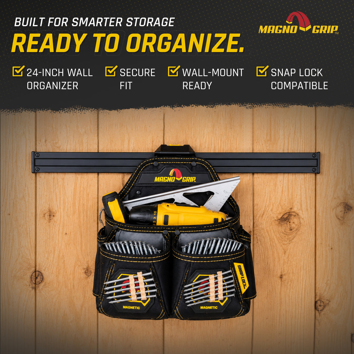 MagnoGrip Snap Lock Wall Organizer