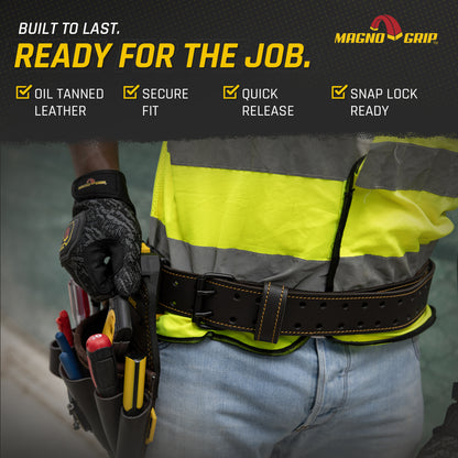 MagnoGrip Snap Lock Oil Tanned Leather 2-Inch Work Belt
