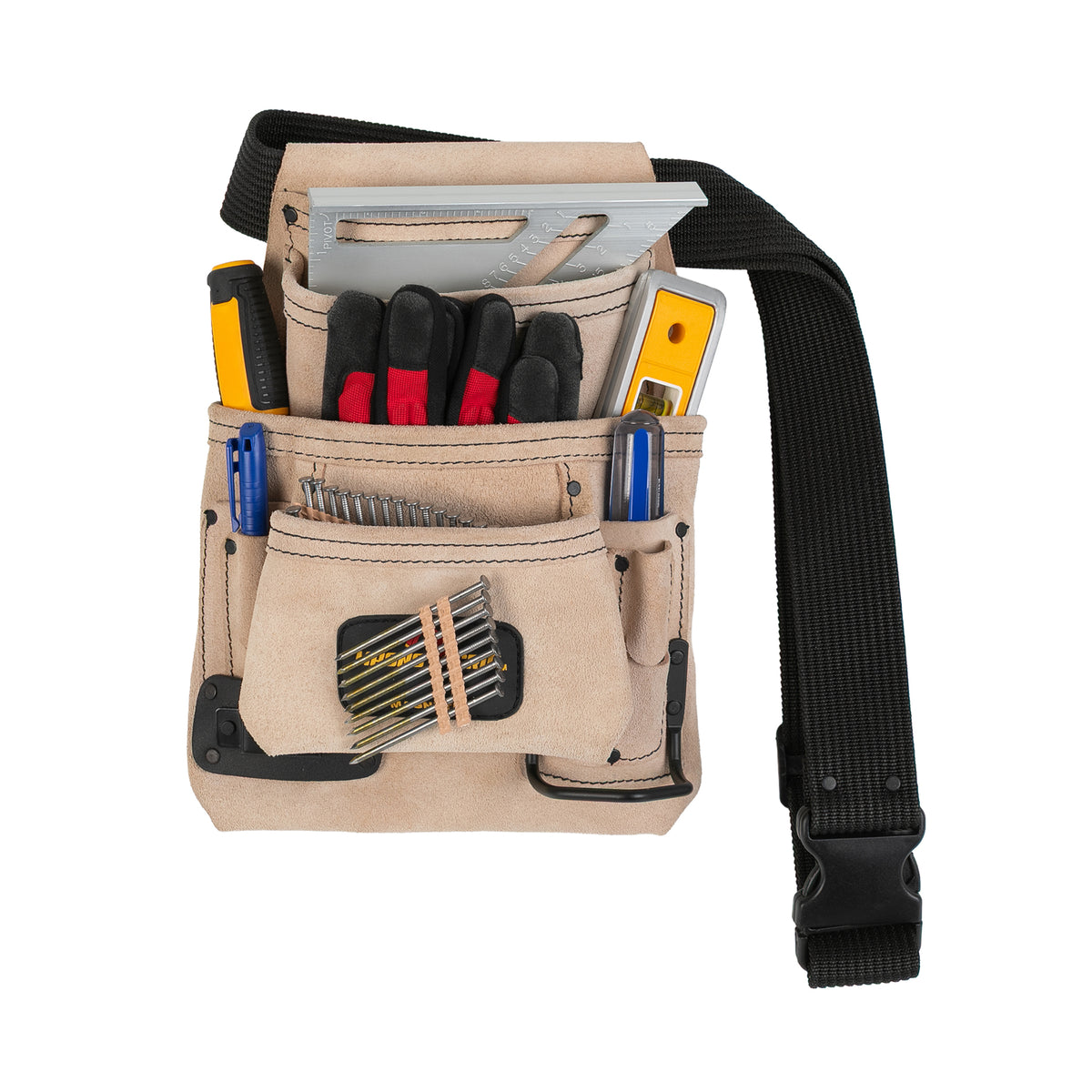 MagnoGrip Suede Leather Contractor Pouch